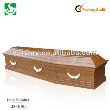 cercueil en bois bon marché de crémation avec brillance JS-E101